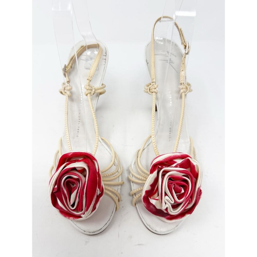 Giuseppe Zanotti Floral Rose Slingback Heels Womens Size EU 39 - Picture 2 of 10